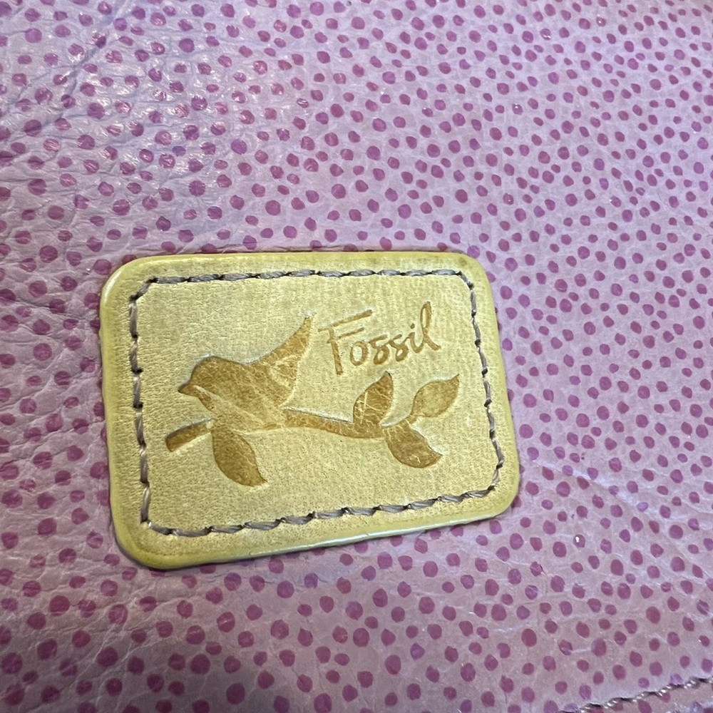 Fossil Vintage Kelly Icon Bird Wallet Snap Closure Embroidered Patchwork Design - Picture 4 of 8